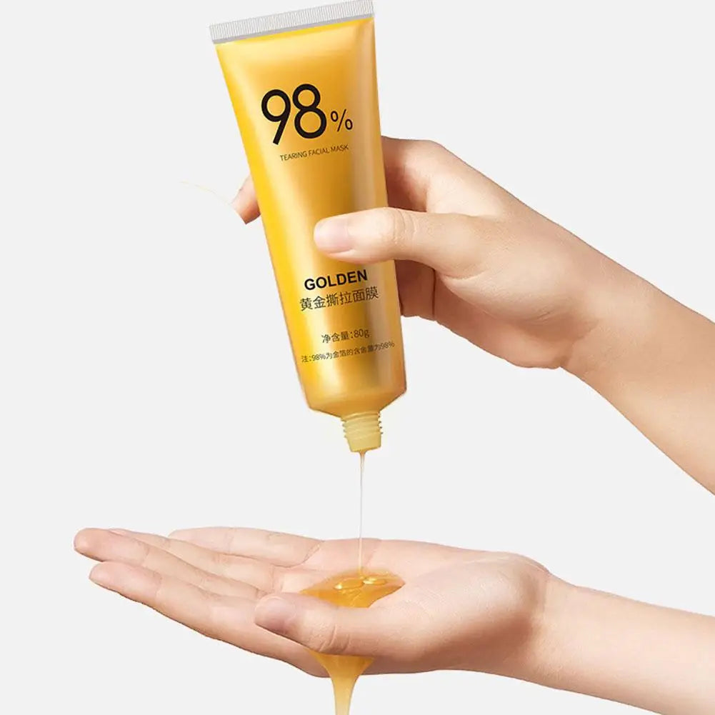 80g Gold Peel Mask Deep Cleansing Tightens Facial Mask Lightens Blackheads Cleanses Pores Tightens Cleans Deep Nose Pores