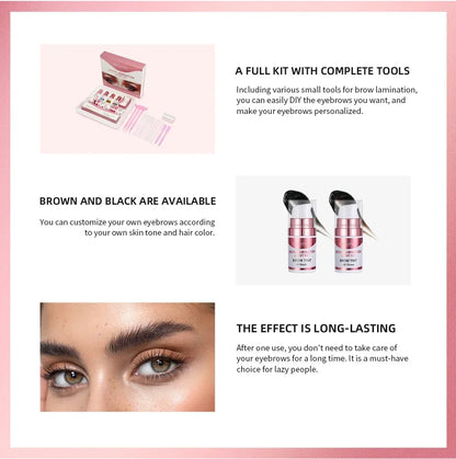 Semi-permanent Brow or Lash Lift And Tint Kit Professional Brow Lamination Eyelash Lifting Perming Lashes Home Use Dye Brow Tool