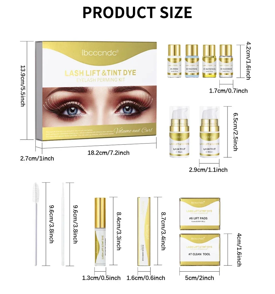 Semi-permanent Brow or Lash Lift And Tint Kit Professional Brow Lamination Eyelash Lifting Perming Lashes Home Use Dye Brow Tool