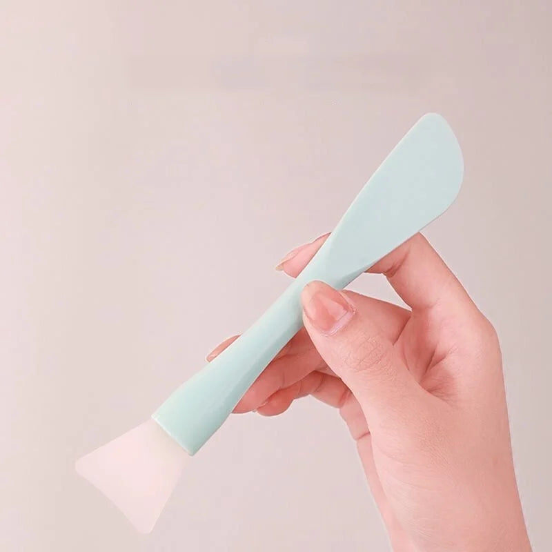 1Pcs Silicone Facial Mask Brush Soft Head with Scraper Integrated Dual-use Mud Film Brush DIY Film Adjusting Beauty Tool Beauty