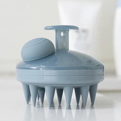 Scalp Brush Massager Sculp Scrubber Brush Wheat Straw Biodegradable Silicone Shampoo Brush Hair Scalp Massager For Hair Growth