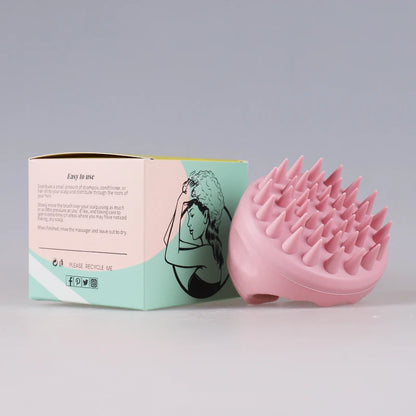 Scalp Brush Massager Sculp Scrubber Brush Wheat Straw Biodegradable Silicone Shampoo Brush Hair Scalp Massager For Hair Growth