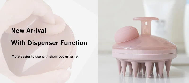 Scalp Brush Massager Sculp Scrubber Brush Wheat Straw Biodegradable Silicone Shampoo Brush Hair Scalp Massager For Hair Growth