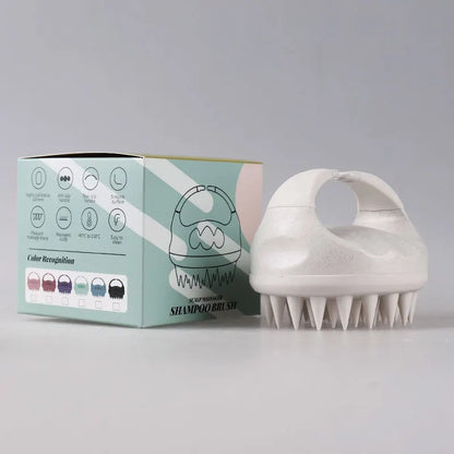 Scalp Brush Massager Sculp Scrubber Brush Wheat Straw Biodegradable Silicone Shampoo Brush Hair Scalp Massager For Hair Growth