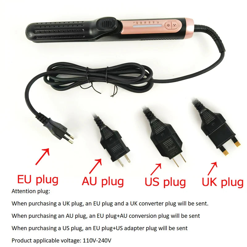2 In 1 Ceramic Cool Airflow Hair Styler Portable Hair Straightener And Curler 3D Floating Plate Cool Air Styler Flat Iron
