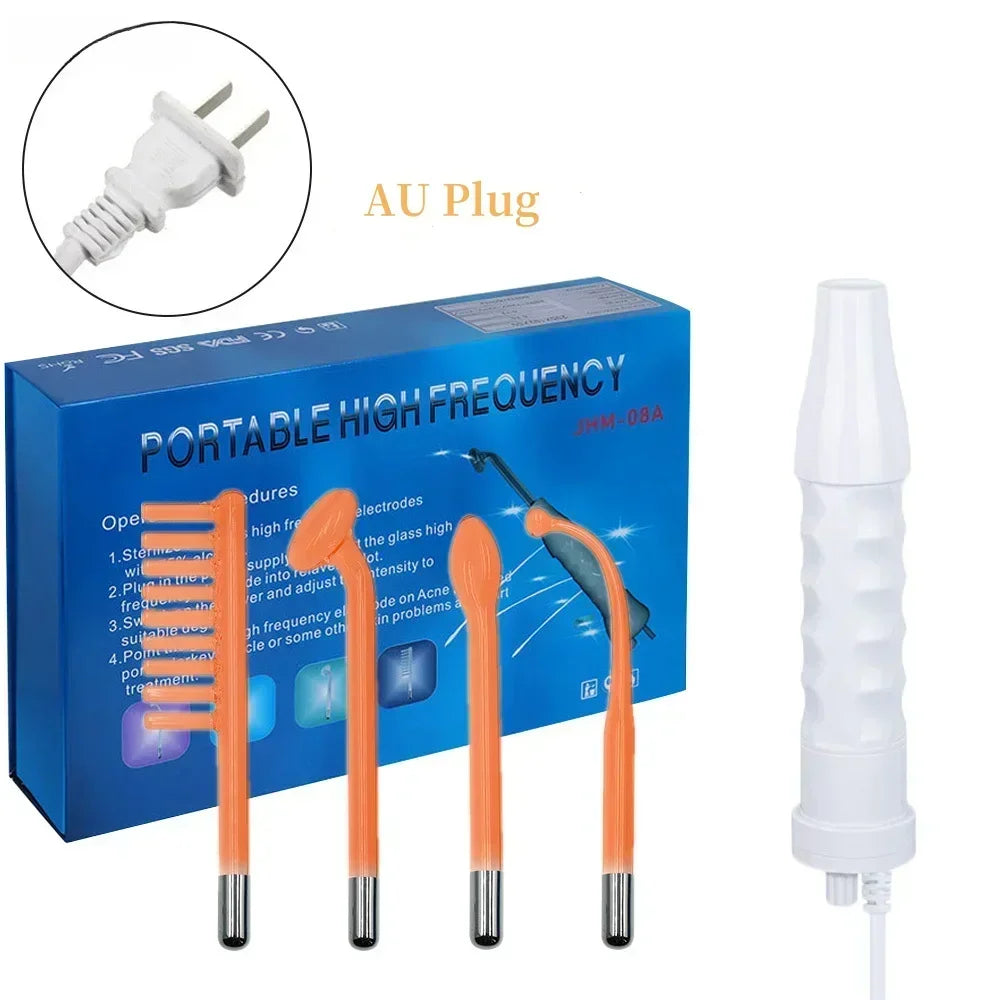 4in1 Facial Beauty Machine High Frequency Electrotherapy Wand Neon Argon Wands Remove wrinkles Rejuvenation Tightening Skin Care