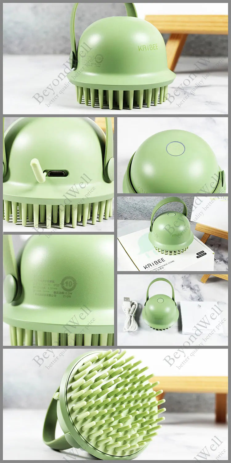 Head Massage Waterproof Electric Shampoo Brush Scalp Massager Dry Massage Brush Vibrate Comb Cleaner Hairdress Tool Hair Brush