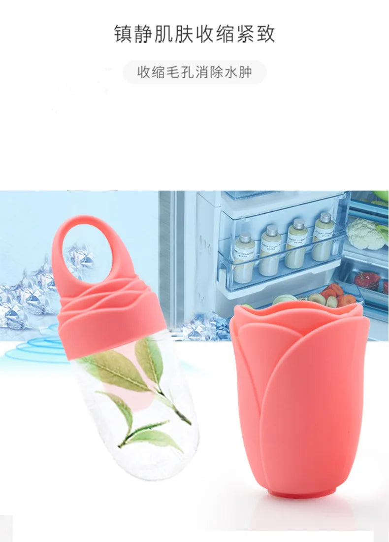 Portable Ice Roller for Face Reusable Ice Face Massager for Women Girl Eliminate Facial Puffiness In The Morning Easy To Use