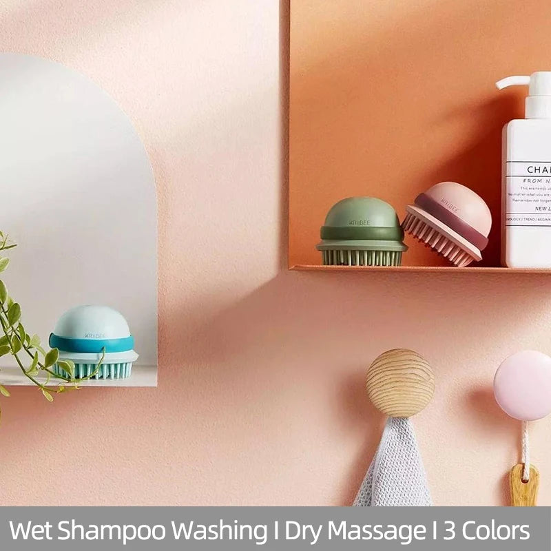 Head Massage Waterproof Electric Shampoo Brush Scalp Massager Dry Massage Brush Vibrate Comb Cleaner Hairdress Tool Hair Brush