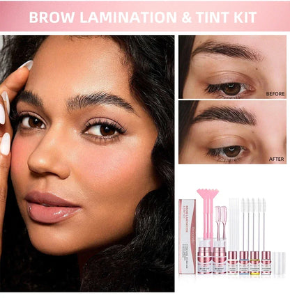 Semi-permanent Brow or Lash Lift And Tint Kit Professional Brow Lamination Eyelash Lifting Perming Lashes Home Use Dye Brow Tool