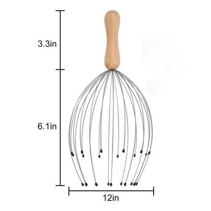 Head Massager Head Scratching Octopus Scalp 24 Fingers Non Soul Extractor Divine Head Relaxing For Extracting Hair Healthy Care