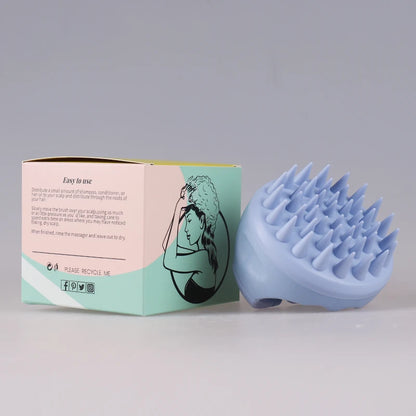 Scalp Brush Massager Sculp Scrubber Brush Wheat Straw Biodegradable Silicone Shampoo Brush Hair Scalp Massager For Hair Growth