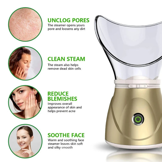 Nano Facial Steamer Spa Pores Steam Sprayer Skin Beauty Clean Suana Mist Face Vaporizer Humificador  Face Steamer Machine