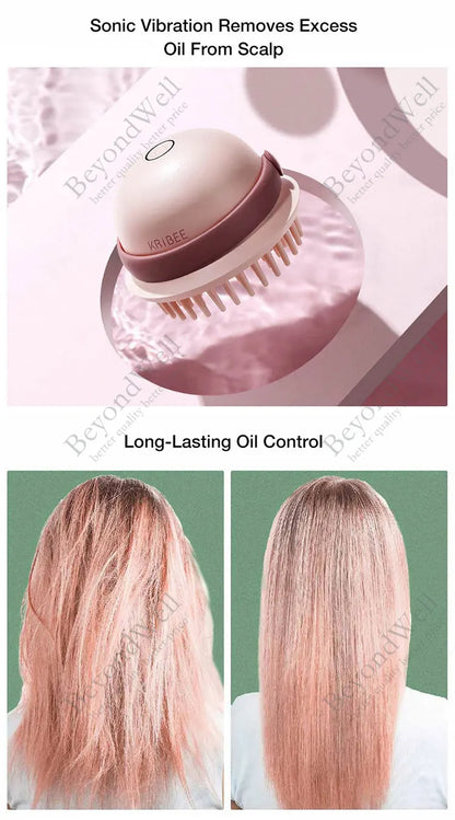 Head Massage Waterproof Electric Shampoo Brush Scalp Massager Dry Massage Brush Vibrate Comb Cleaner Hairdress Tool Hair Brush