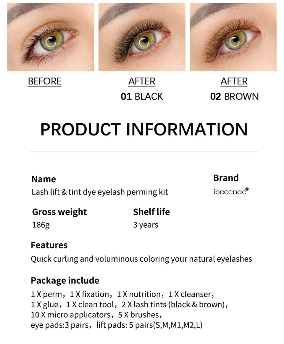 Semi-permanent Brow or Lash Lift And Tint Kit Professional Brow Lamination Eyelash Lifting Perming Lashes Home Use Dye Brow Tool