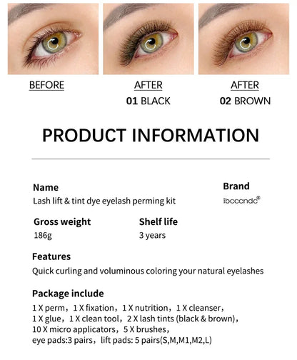 Semi-permanent Brow or Lash Lift And Tint Kit Professional Brow Lamination Eyelash Lifting Perming Lashes Home Use Dye Brow Tool