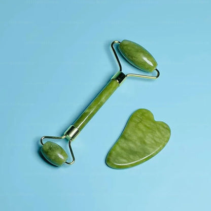 Guasha Natural Stone Massage Face Jade Roller Gua Sha Massage Tool Set for Spa Body Visage Rouleau De Massage Rouleau Visage