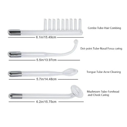 4in1 Facial Beauty Machine High Frequency Electrotherapy Wand Neon Argon Wands Remove wrinkles Rejuvenation Tightening Skin Care